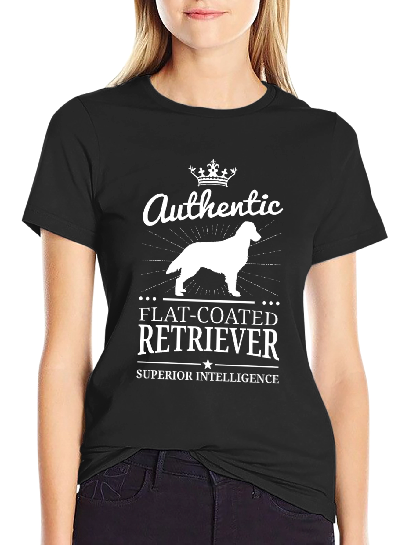 Authentic Flat-Coated Retriever Superior Intelligence T-Shirt