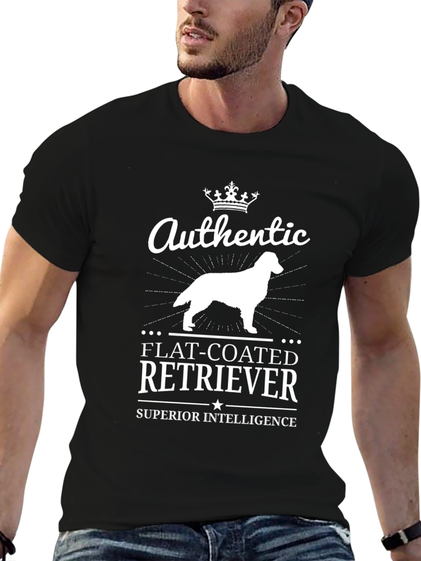 Authentic Flat-Coated Retriever Superior Intelligence T-Shirt