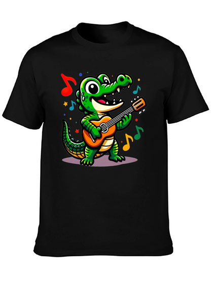 Cartoon Alligator Guitar T-Shirt