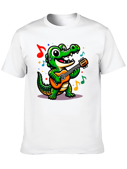 Cartoon Alligator Guitar T-Shirt