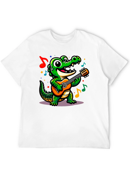 Cartoon Alligator Guitar T-Shirt