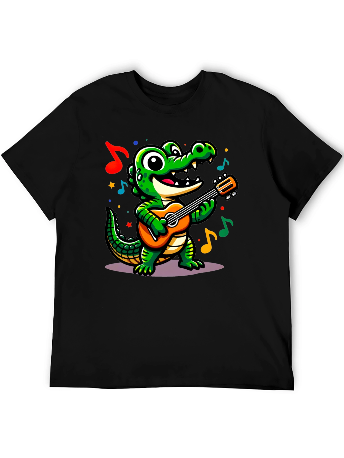 Cartoon Alligator Guitar T-Shirt