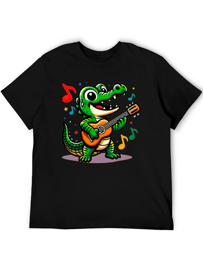 Cartoon Alligator Guitar T-Shirt
