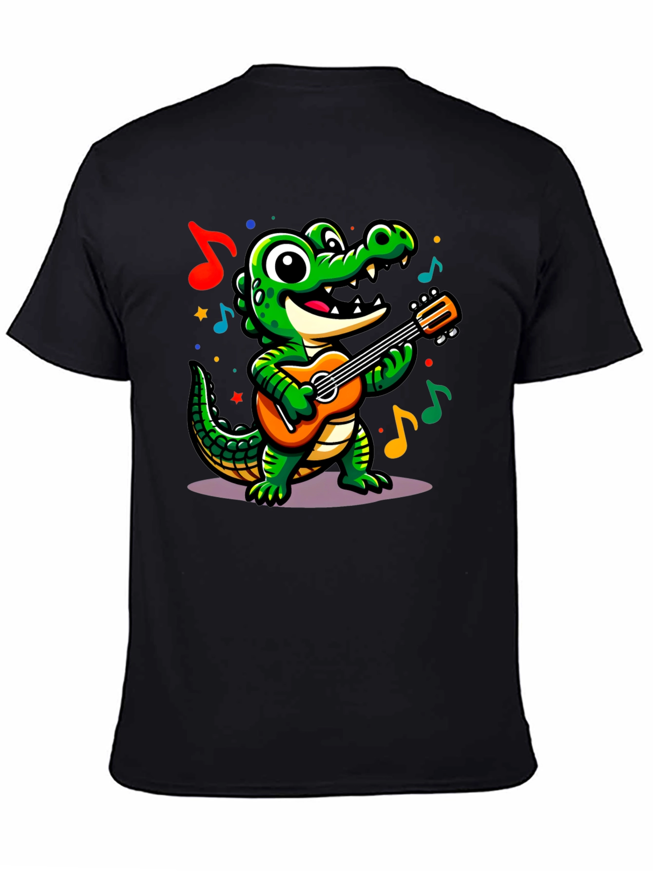 Cartoon Alligator Guitar T-Shirt
