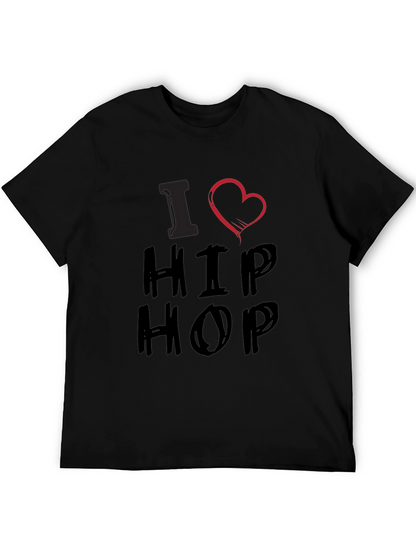 I Heart Hip Hop Graphic T-Shirt - Casual Wear