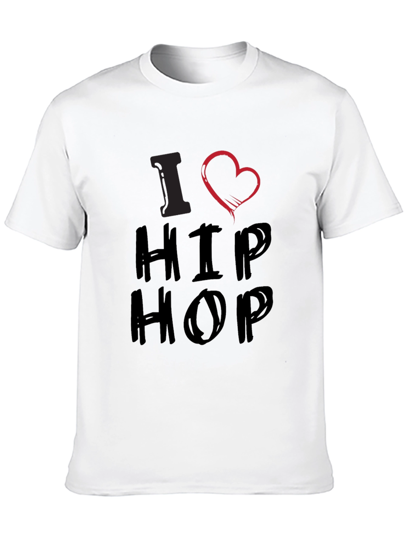 I Heart Hip Hop Graphic T-Shirt - Casual Wear
