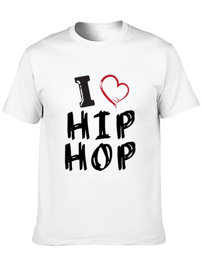 I Heart Hip Hop Graphic T-Shirt - Casual Wear