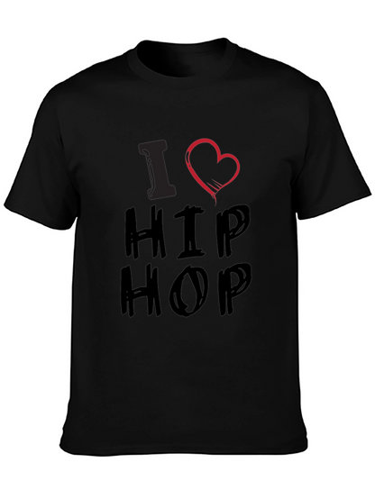 I Heart Hip Hop Graphic T-Shirt - Casual Wear