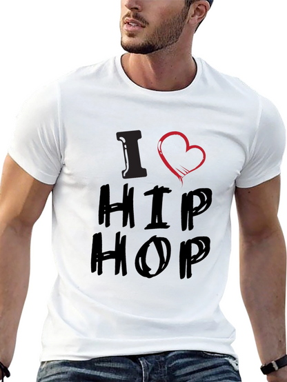 I Heart Hip Hop Graphic T-Shirt - Casual Wear