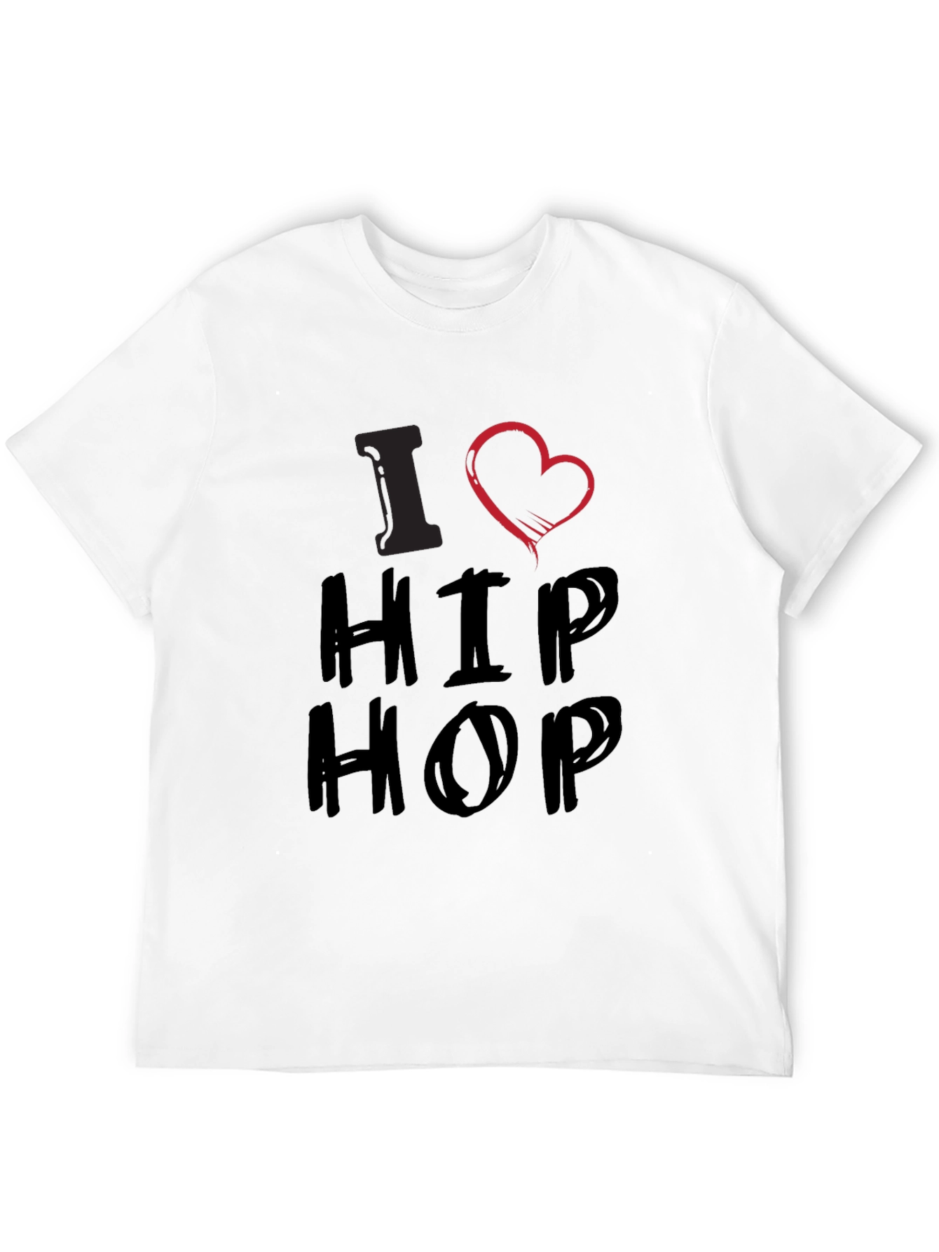 I Heart Hip Hop Graphic T-Shirt - Casual Wear