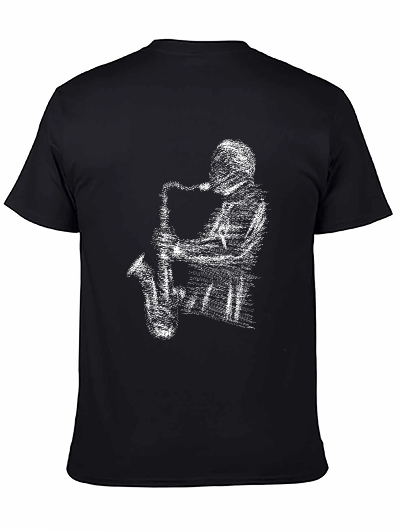 Saxophone Player Graphic Tee - Cool Music T-Shirt