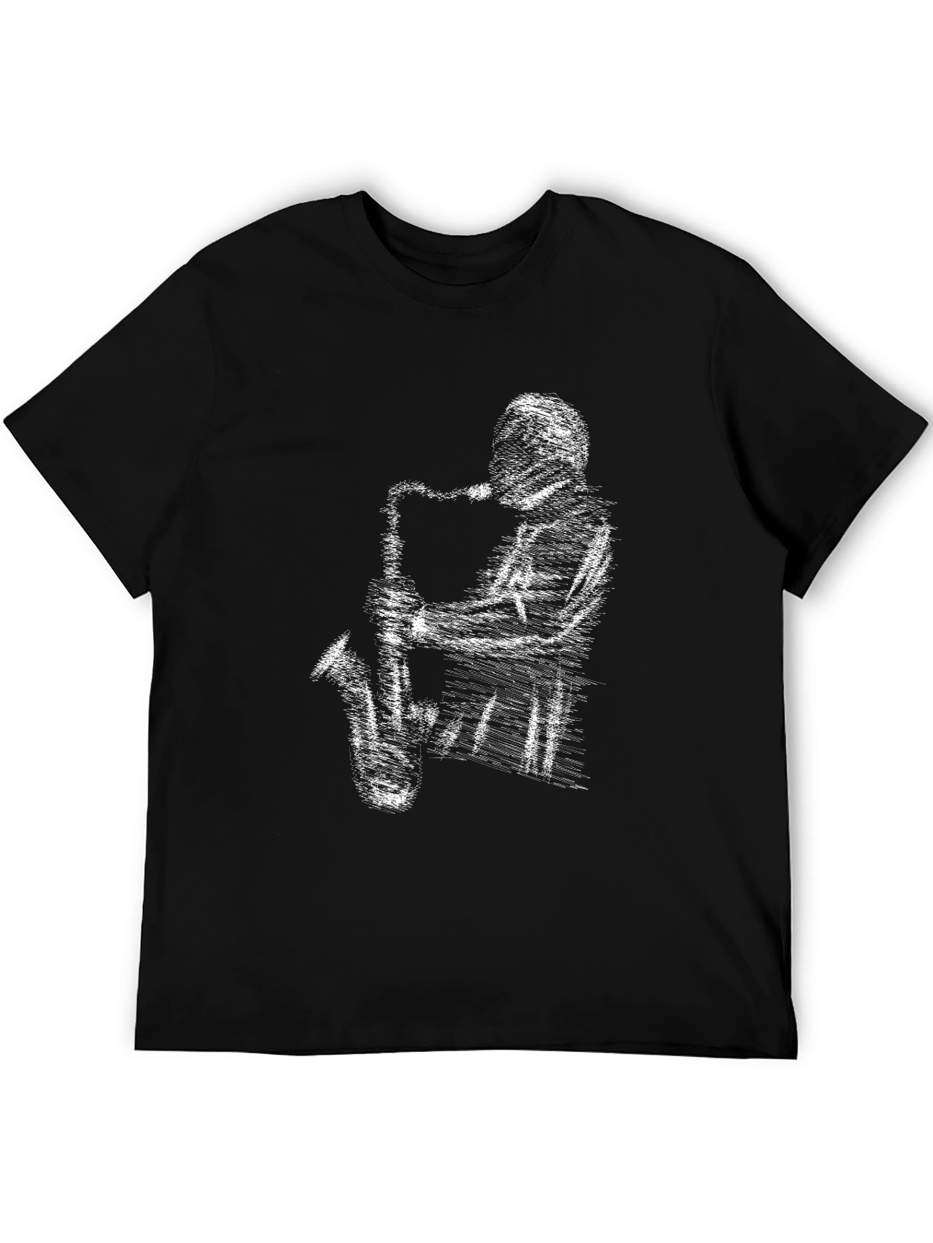 Saxophone Player Graphic Tee - Cool Music T-Shirt