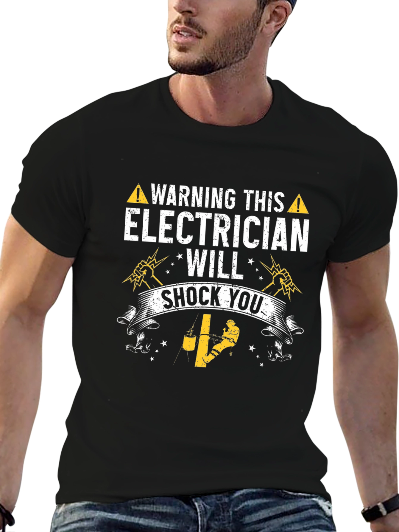Warning Electrician T-Shirt