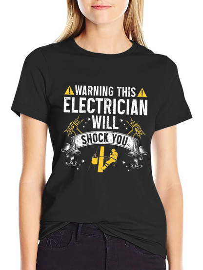 Warning Electrician T-Shirt