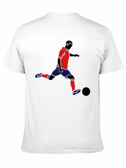 Soccer Player Graphic T-Shirt - Black