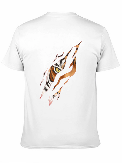 Tiger Eye Graphic Print Black T-Shirt