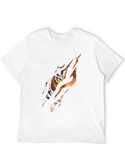 Tiger Eye Graphic Print Black T-Shirt