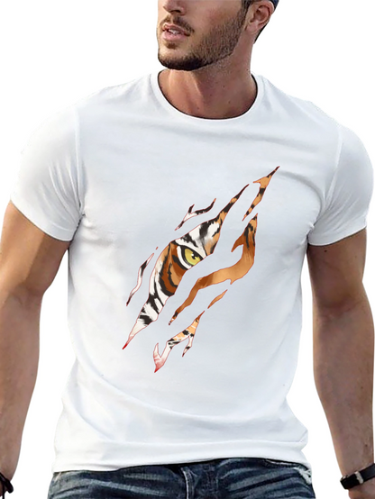 Tiger Eye Graphic Print Black T-Shirt