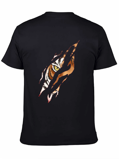 Tiger Eye Graphic Print Black T-Shirt
