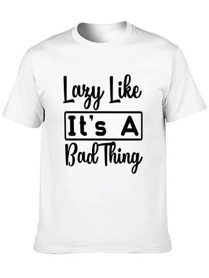 Lazy Like Its A Bad Thing Black Graphic Tee