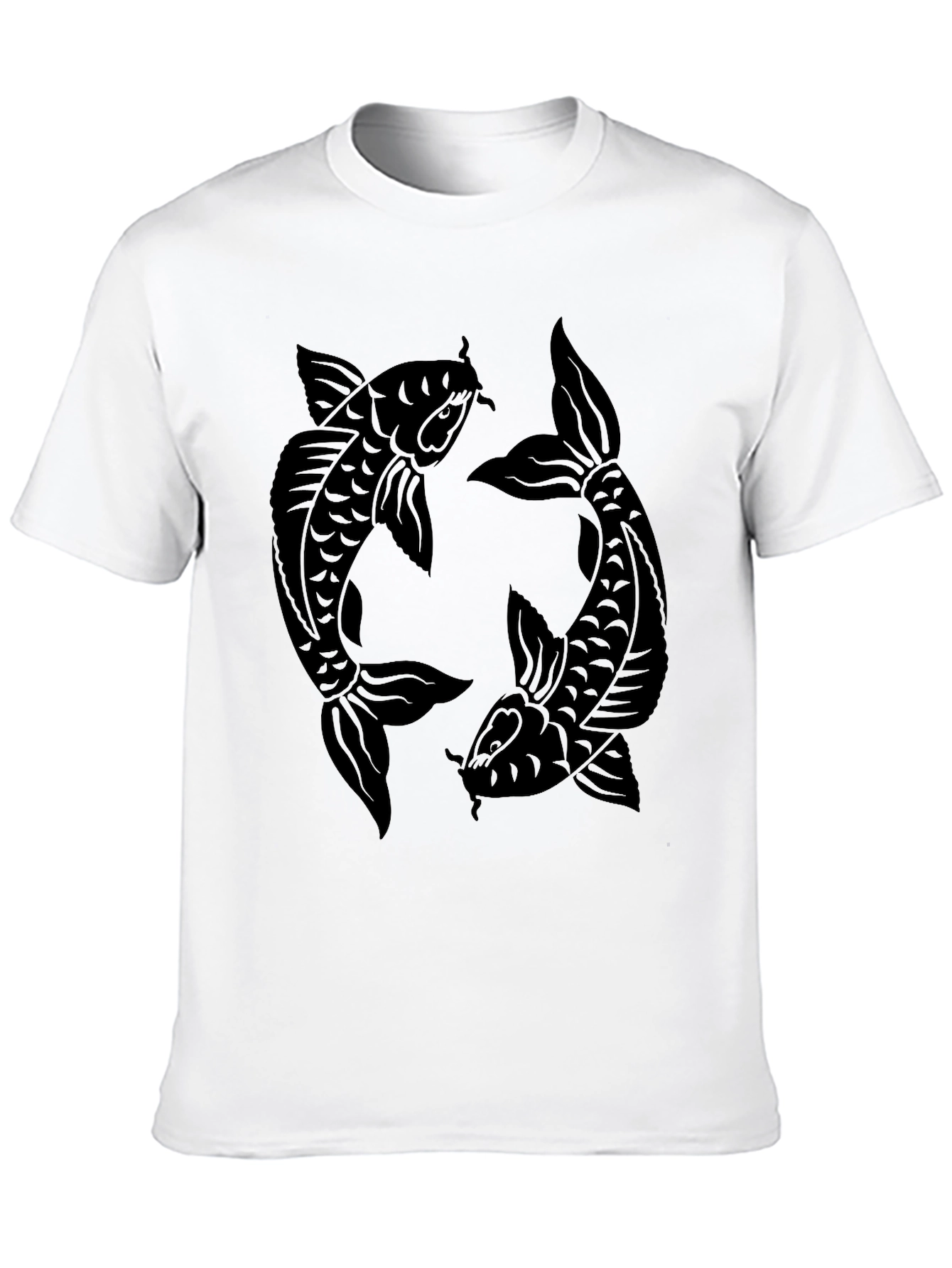 Koi Fish Graphic Tee - Yin Yang Style