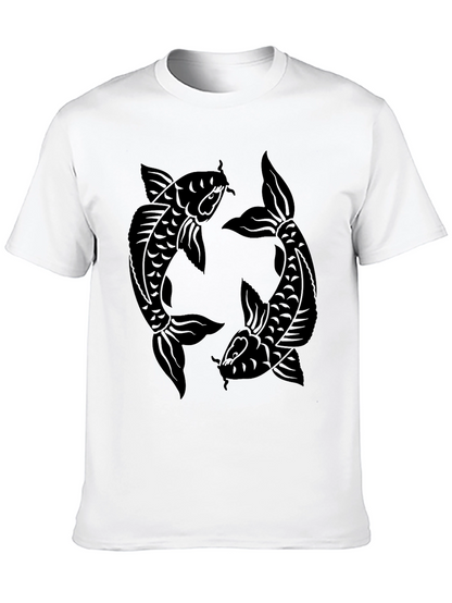 Koi Fish Graphic Tee - Yin Yang Style