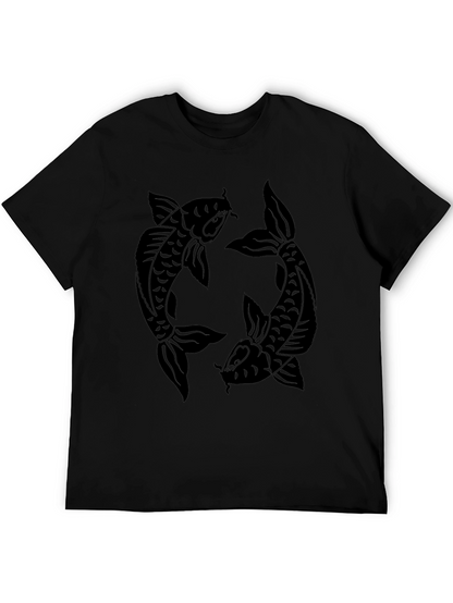 Koi Fish Graphic Tee - Yin Yang Style