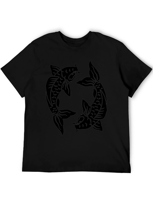Koi Fish Graphic Tee - Yin Yang Style