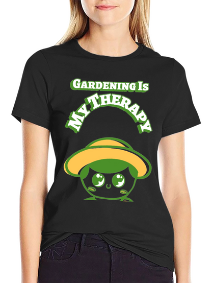 Gardening Therapy T-Shirt - Cute Gardener Tee