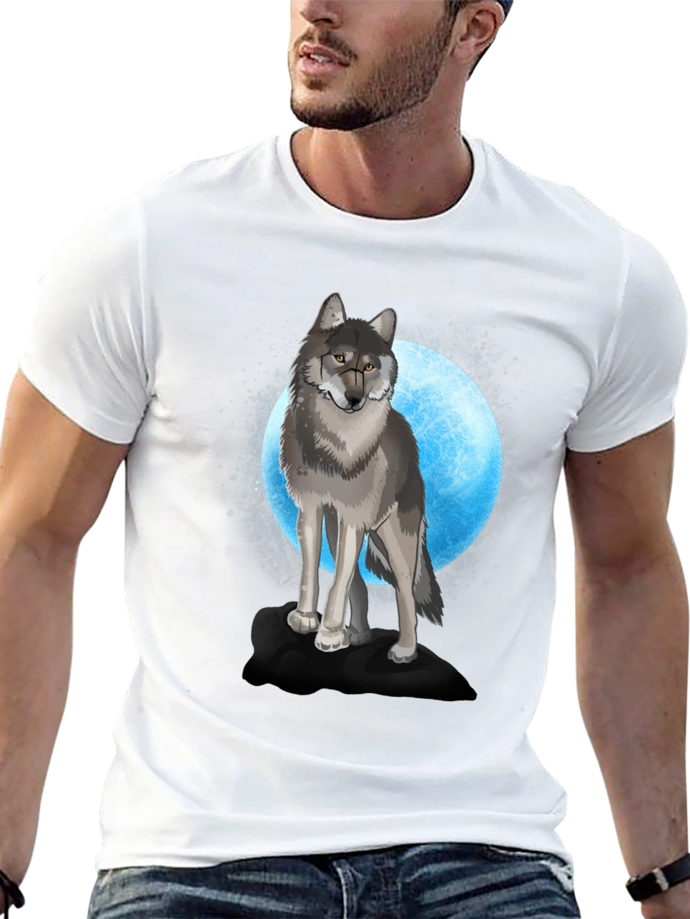 Wolf Moon Graphic T-Shirt