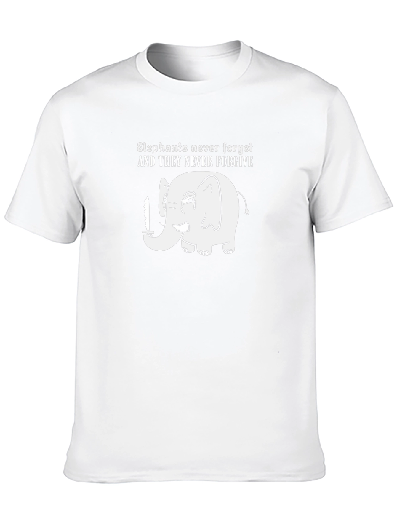 Elephant Never Forget Funny Graphic T-Shirt