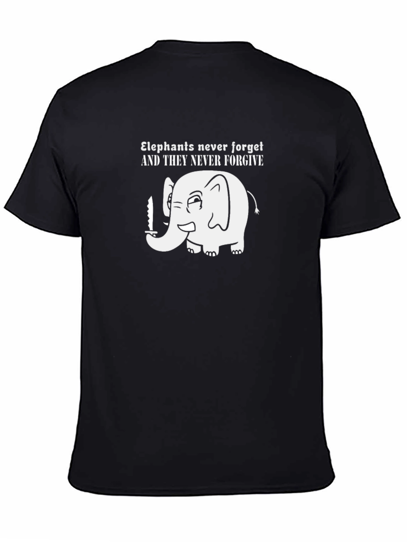 Elephant Never Forget Funny Graphic T-Shirt