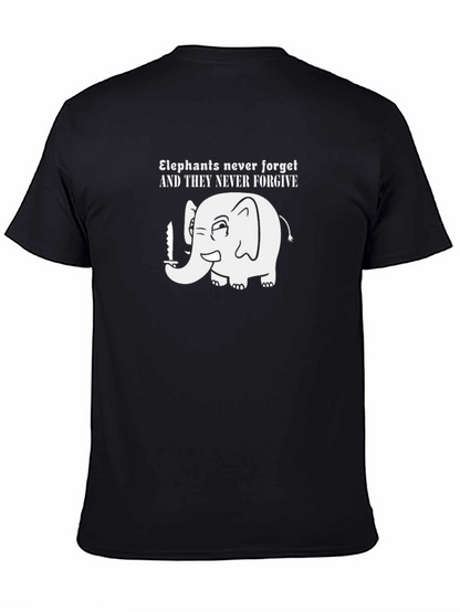 Elephant Never Forget Funny Graphic T-Shirt