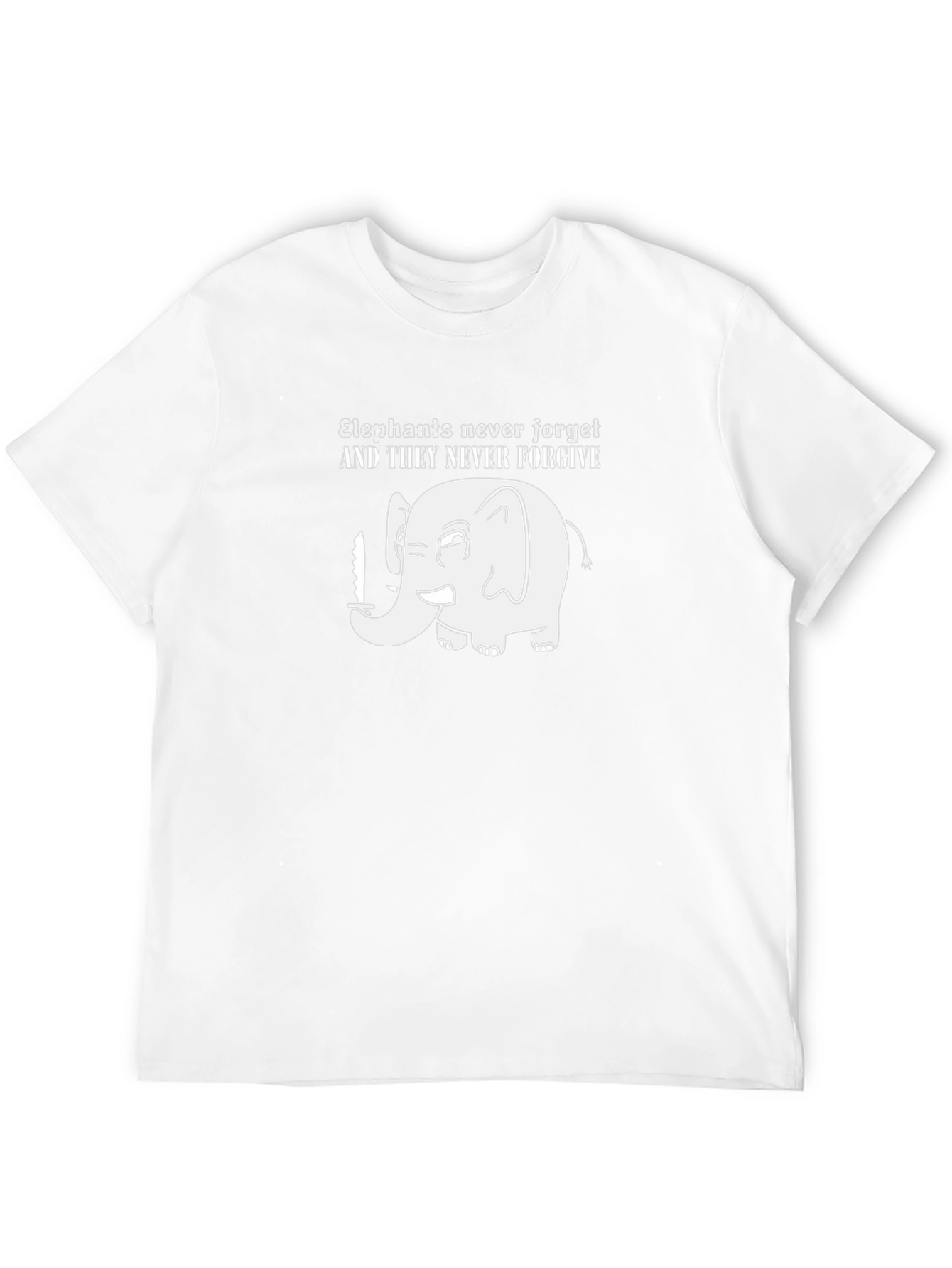 Elephant Never Forget Funny Graphic T-Shirt