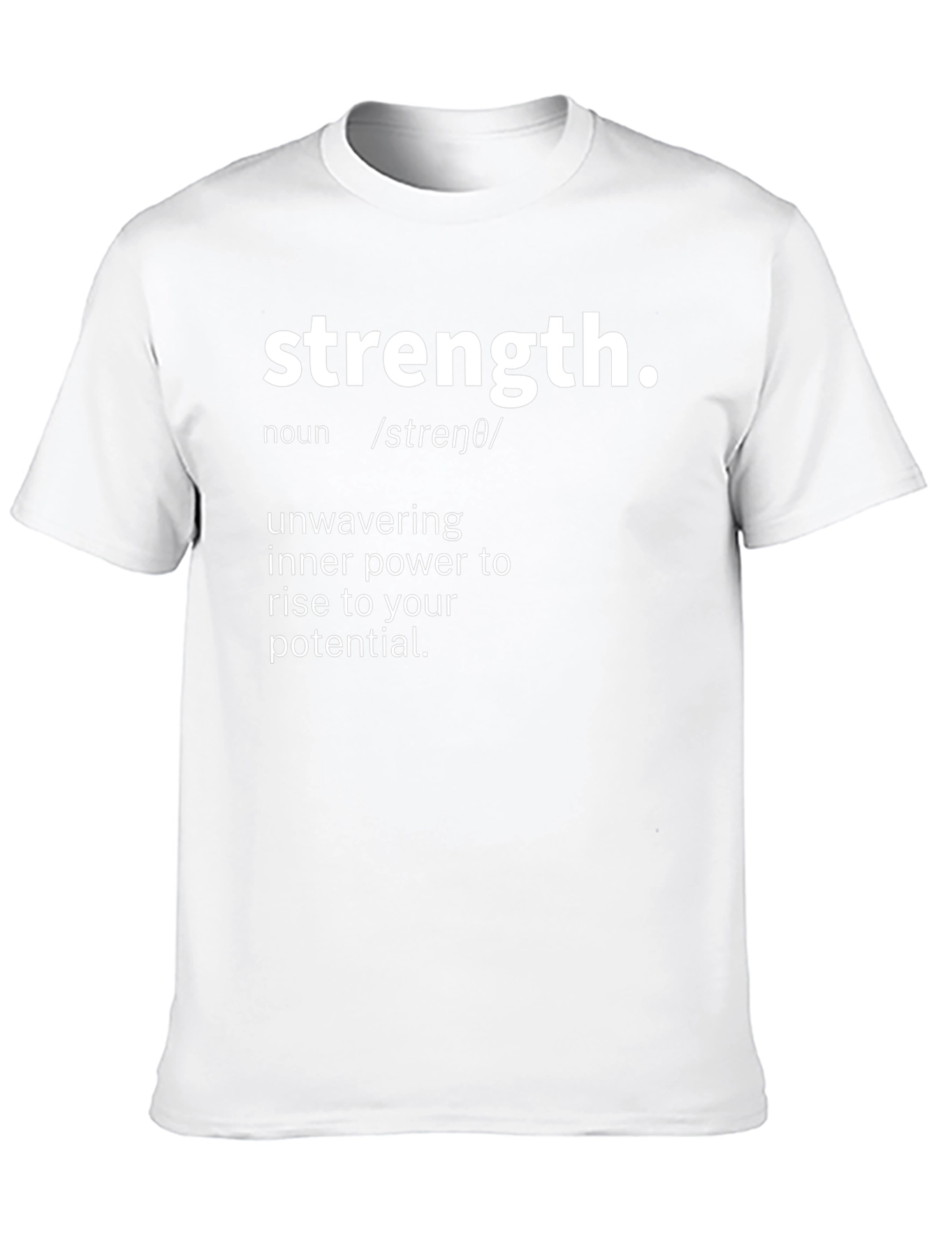 Strength Definition Black T-Shirt - Motivational Tee