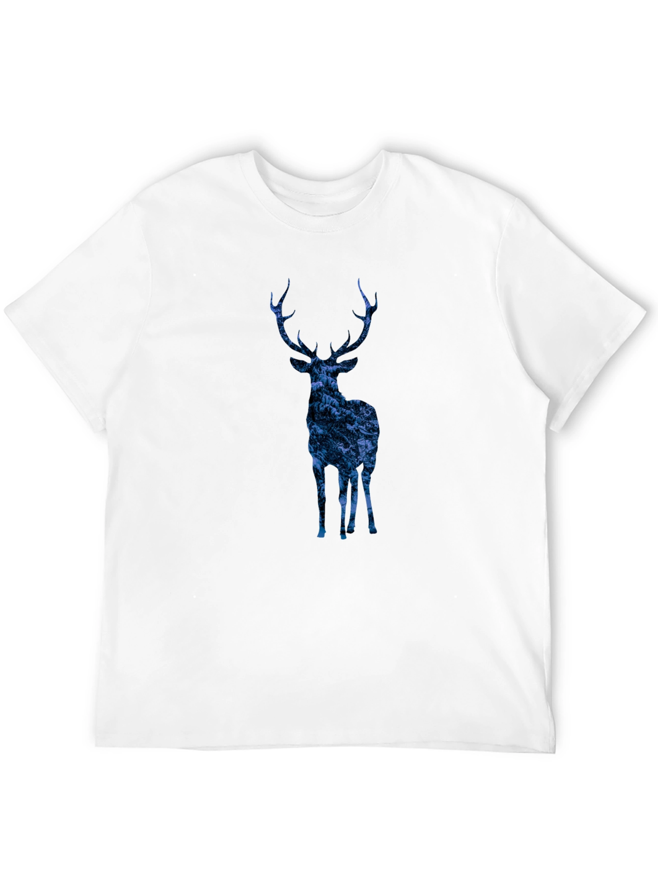 Nature Deer Graphic Tee - Trendy Mens Black T-Shirt