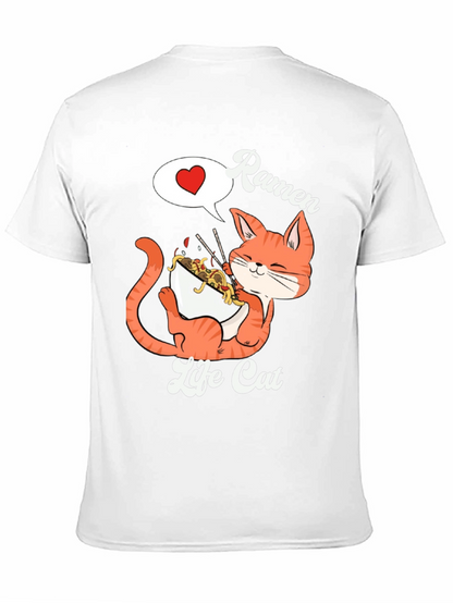 Ramen Life Cat Graphic T-Shirt