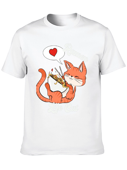 Ramen Life Cat Graphic T-Shirt