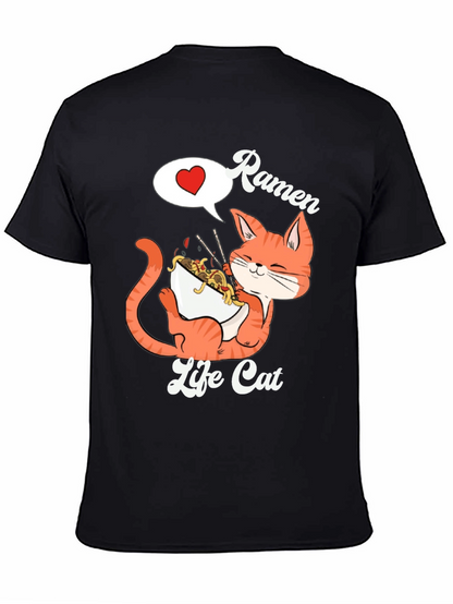 Ramen Life Cat Graphic T-Shirt