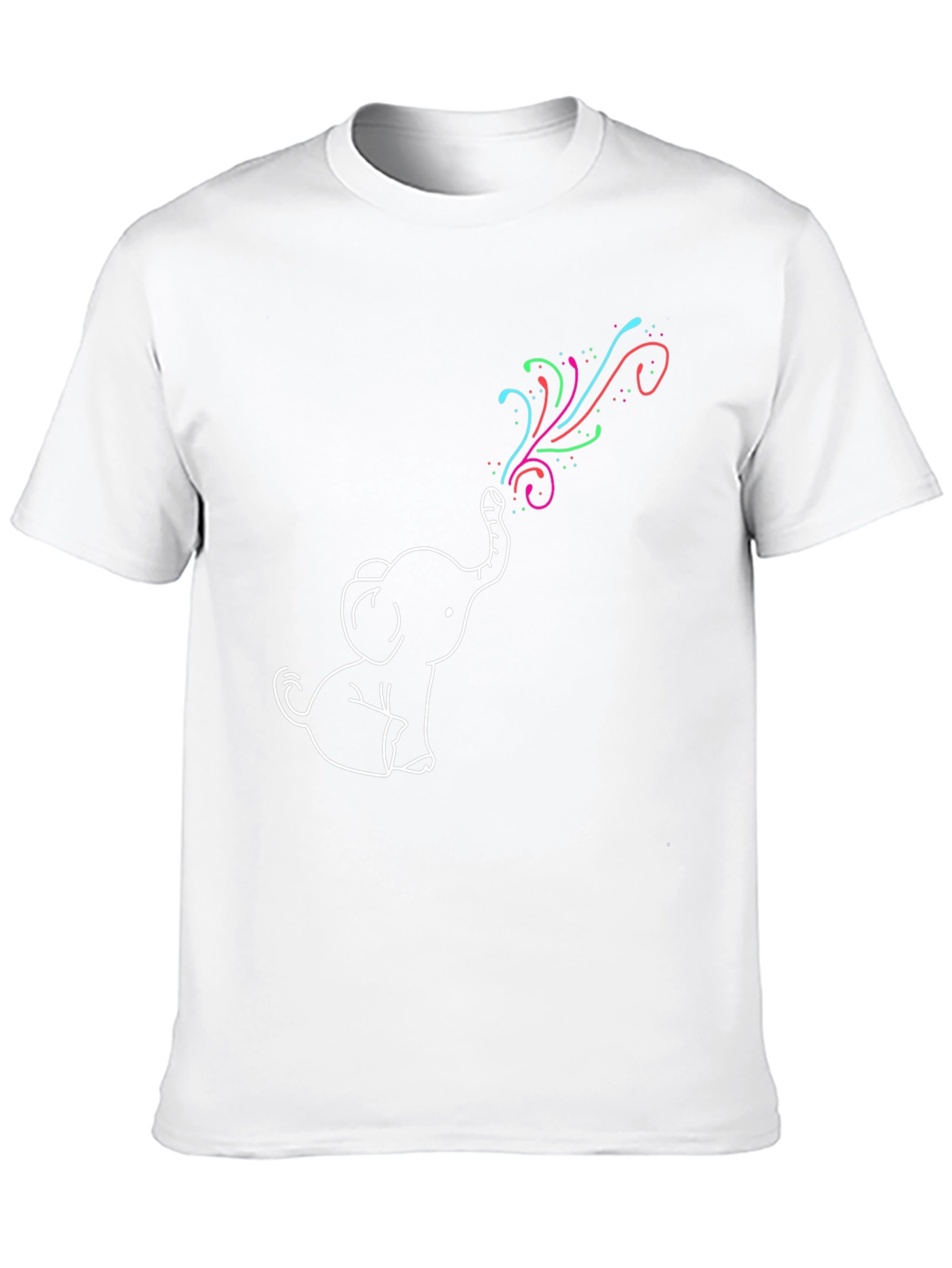 Elephant Rainbow T-Shirt - Fun Graphic Tee