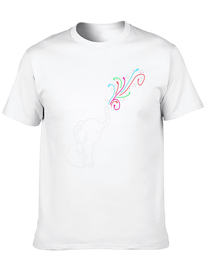 Elephant Rainbow T-Shirt - Fun Graphic Tee