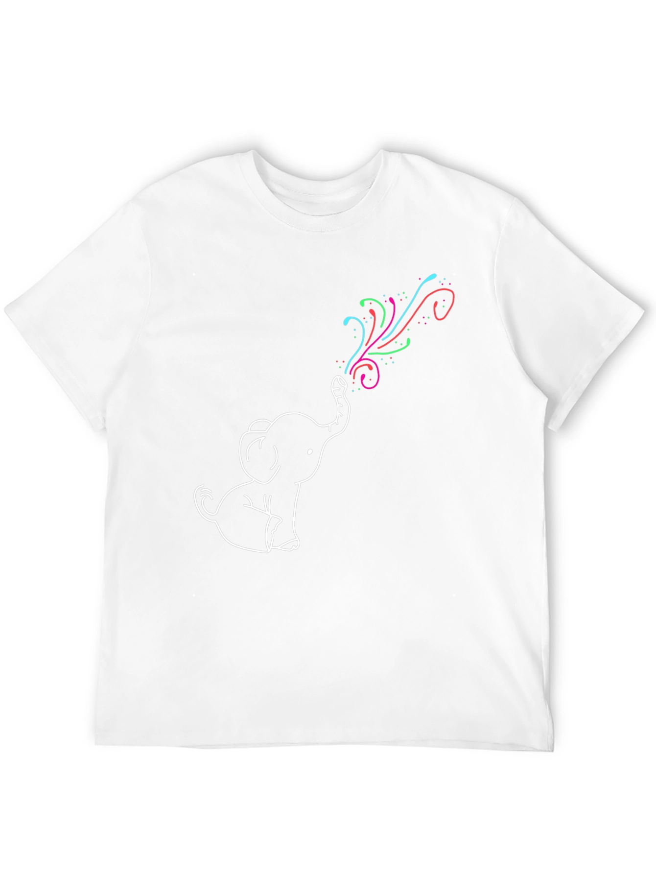Elephant Rainbow T-Shirt - Fun Graphic Tee