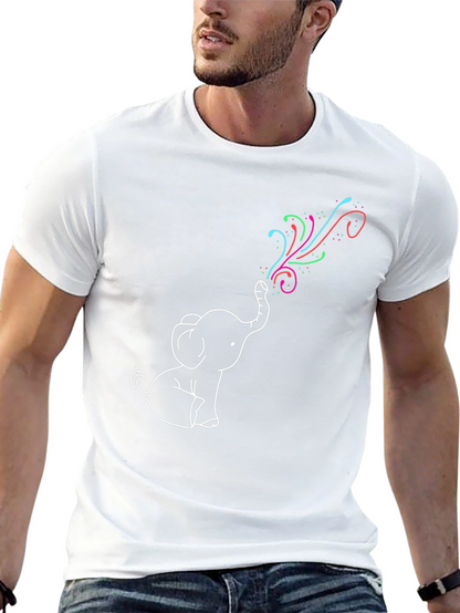 Elephant Rainbow T-Shirt - Fun Graphic Tee