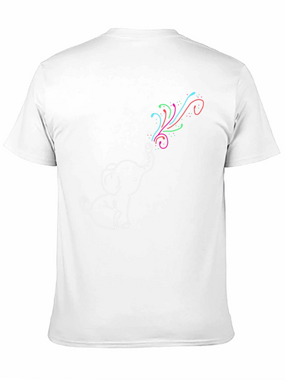 Elephant Rainbow T-Shirt - Fun Graphic Tee