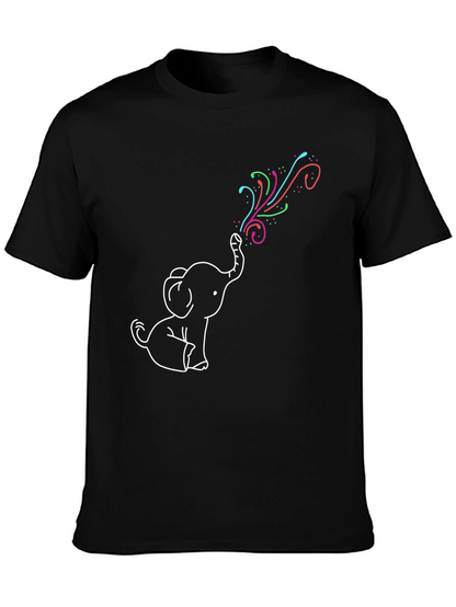 Elephant Rainbow T-Shirt - Fun Graphic Tee