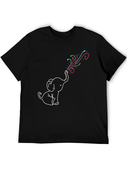 Elephant Rainbow T-Shirt - Fun Graphic Tee
