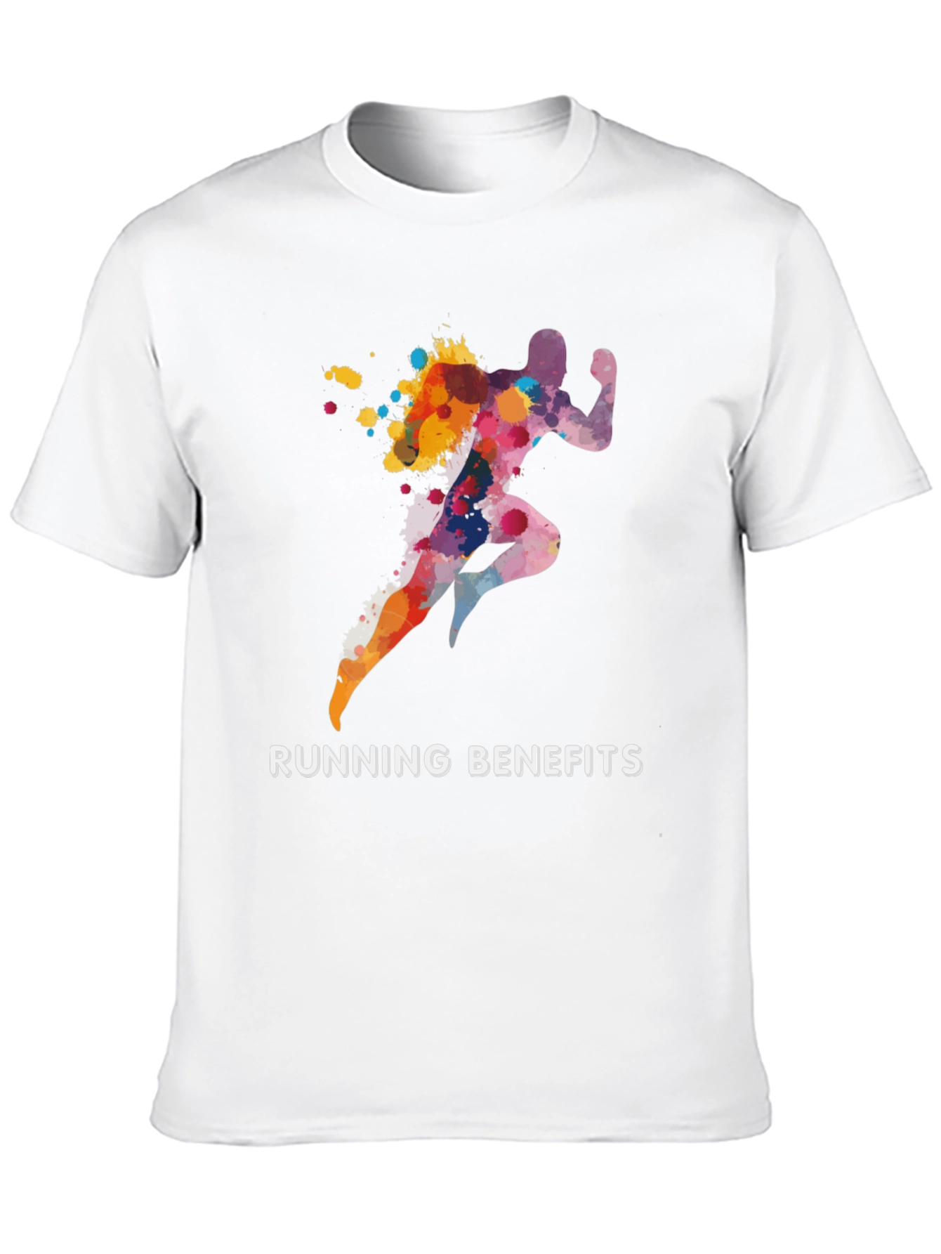 Running Benefits Graphic Tee - Black Cotton T-Shirt