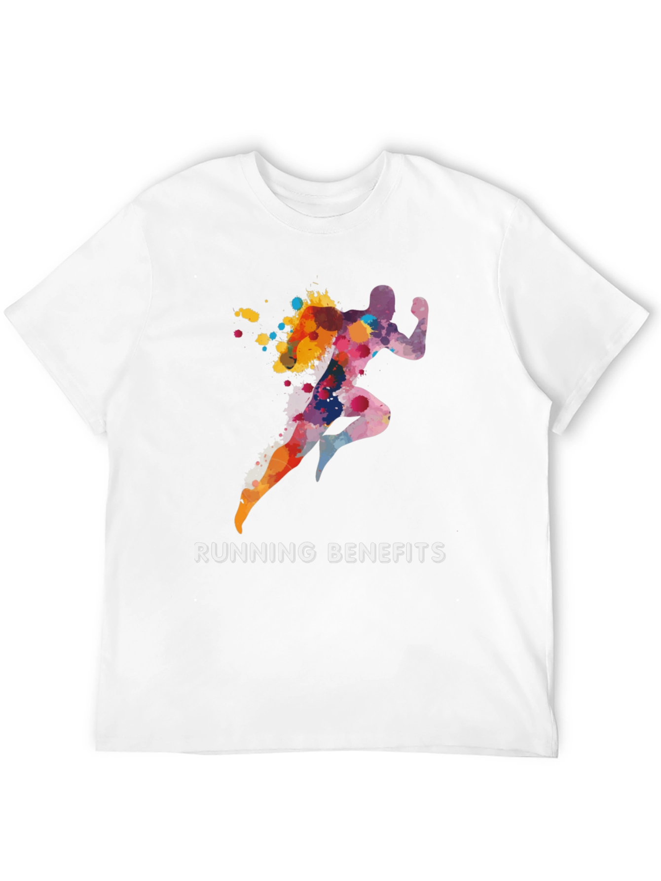 Running Benefits Graphic Tee - Black Cotton T-Shirt