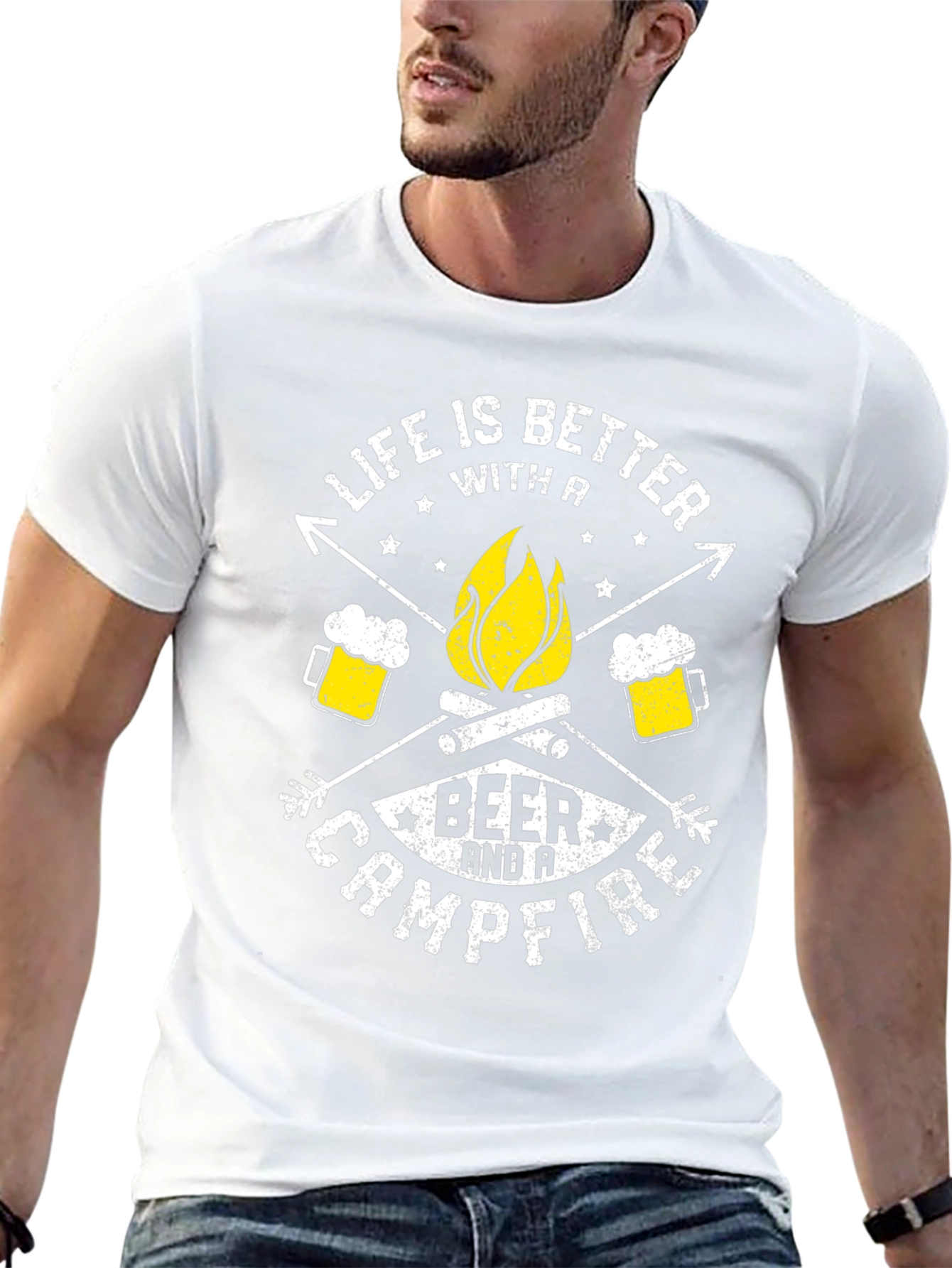 Life Is Better With A Beer & Campfire T-Shirt