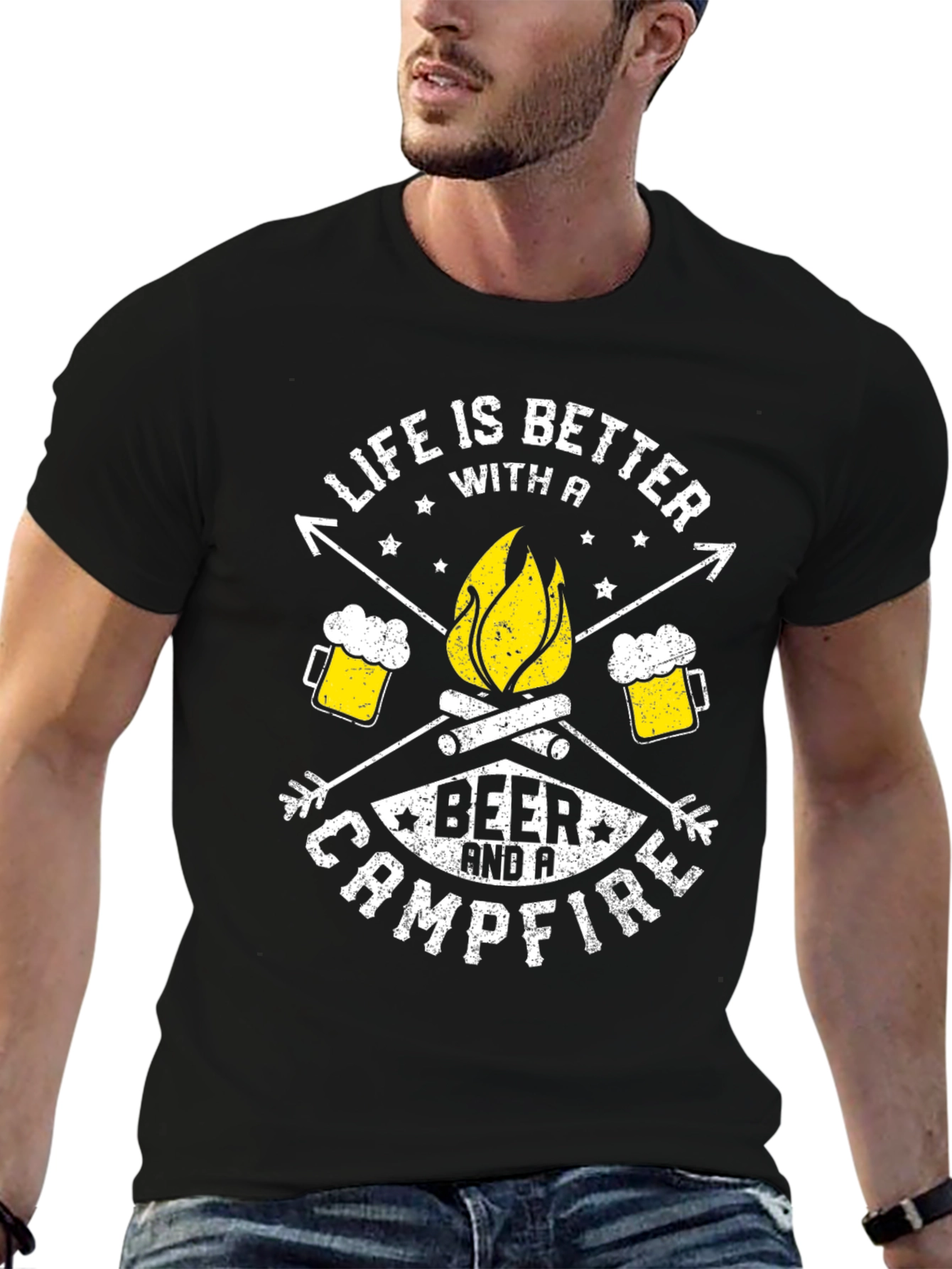 Life Is Better With A Beer & Campfire T-Shirt